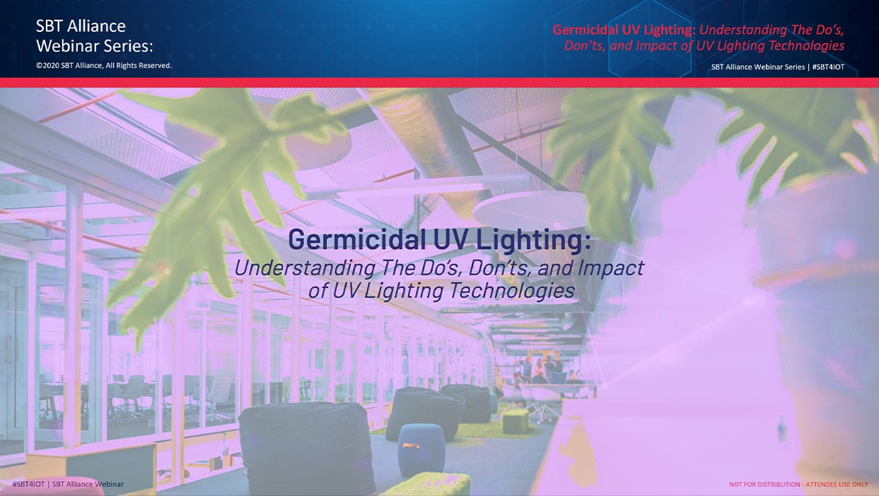 SBT Alliance - Germicidal UVC Lighting Webinar