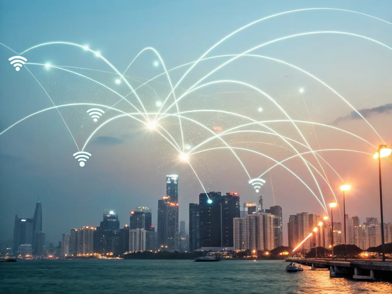 A graphic illustrating a scalable IoT platform adapting to growing business needs, emphasizing flexibility and future-proofing.